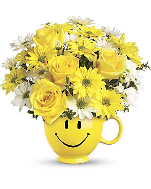 Be Happy Bouquet with Roses, photo 2